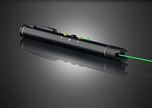 Laserpointer grün: Multimedia-Presenter mit grünem Laser-Pointer, Akku, 2,4-GHz-Funk (Laserpointer stark, PC Fernbedienung, läserpointer)