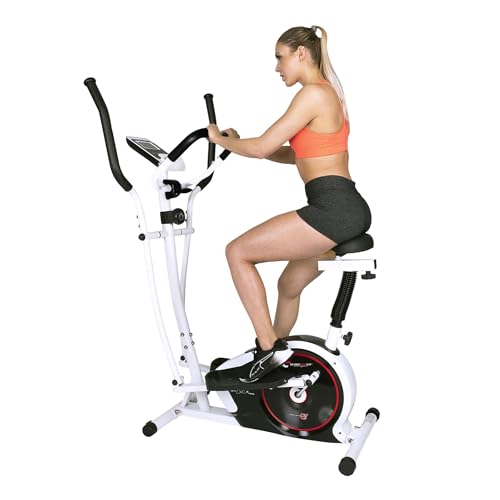Christopeit Crosstrainer – 2-in-1 Cross- & Heimtrainer mit 7 kg Magnet-Bremse & 8 Widerstandsstufen – Leises Training, LCD-Display, Puls-Sensoren & Tablet-Halterung – Gelenkschonend