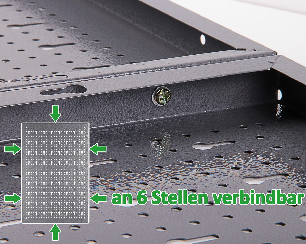 Ondis24 Werkzeugwand Lochwand aus Metall Werkstattwand mit Euro-Lochung 60 x 40 cm