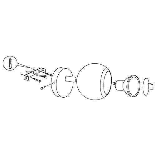 EGLO LED Wandlampe Bimeda, Wandleuchte Wandstrahler