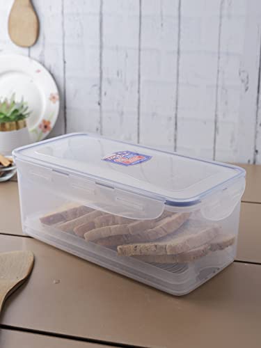 LocknLock PP Classic Vorratsdose mit Ablaufgitter | 3,4 L | 29,7 x 15,2 x 11,8 cm | 100 % luft- und wasserdicht | Gefrier-& Kühlschrank Organizer | Spülmaschinen-& Mikrowellengeeignet
