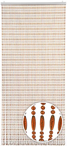 Kobolo Türvorhang Amber Perlenvorhang Dekovorhang rechteckig 90x200 cm