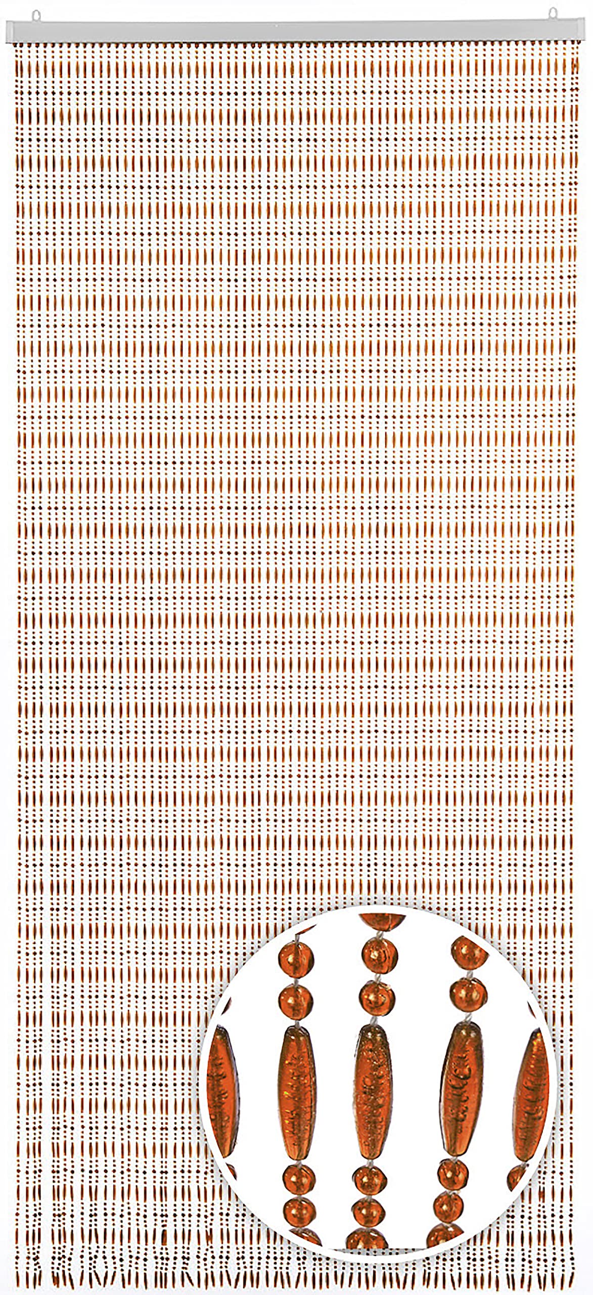 Kobolo Türvorhang Amber Perlenvorhang Dekovorhang rechteckig 90x200 cm