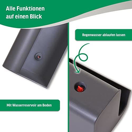 VIVANNO Balkonkasten 80 cm mit Halterung & Bewässerung BALKONA Classico