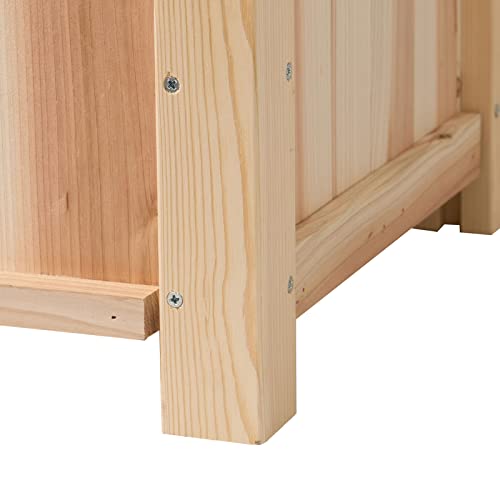 sogesfurniture Hochbeet Pflanzkübel aus Holz, 90x40x151cm, Pflanzkasten Blumenkasten mit Rankgitter für Garten Balkon Terrasse, Gartenspalier für Kletterpflanzen, Blumen, Gemüse
