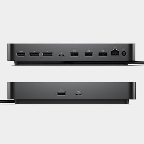 Dell Pro Dock WD25 – USB-C-Dockingstation mit 100W Ladeleistung, 4 Display-Support, 2X DP 1.4, HDMI 2.1, 6 USB-Ports, 2.5GbE Ethernet, Kompaktes Nachhaltigkeitsdesign