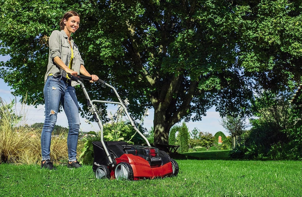Einhell Akku-Vertikutierer-Lüfter GE-SC 35/1 Li Power X-Change (2X 18V, 35 cm Arbeitsbreite, bis 9 mm Arbeitstiefe, Brushless, ohne Akkus und Ladegeräte)