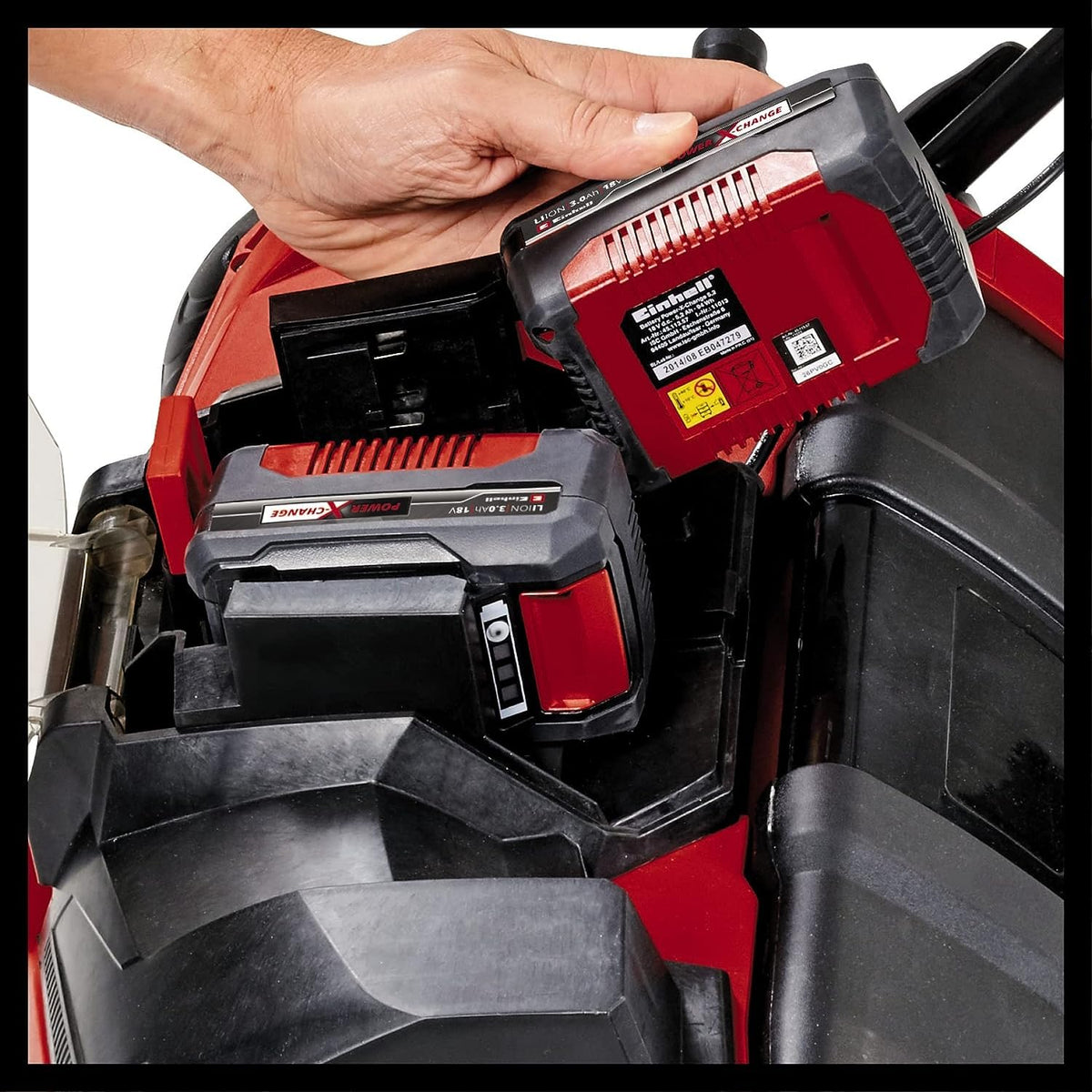 Einhell Akku-Vertikutierer-Lüfter GE-SC 35/1 Li Power X-Change (2X 18V, 35 cm Arbeitsbreite, bis 9 mm Arbeitstiefe, Brushless, ohne Akkus und Ladegeräte)