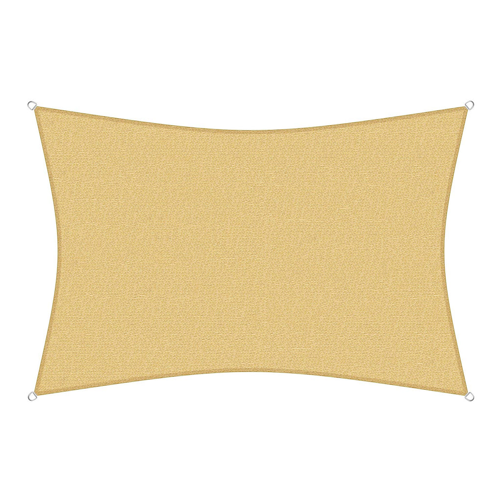sunprotect 83216 Professional Sonnensegel, 3,5 x 4,5 m, Rechteck, Wind- & wasserdurchlässig, beige
