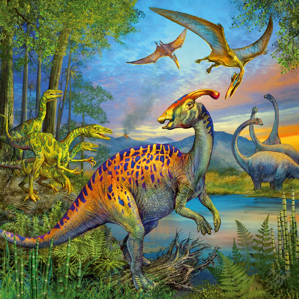 Ravensburger Puzzle Faszination Dinosaurier - 3x49 Teile Puzzle ab 5 Jahre