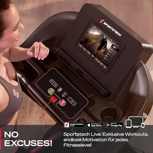 Sportstech, Profi Laufband mit 7 PS Motor, 150 kg belastbar F37s Pro