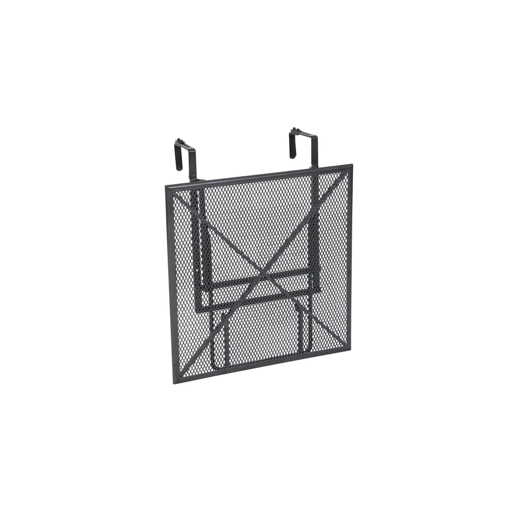 Greemotion Klappbarer Balkontisch Modell „Toulouse“, Tisch zum Aufhängen am Balkongeländer, höhenverstellbar, ca. 70 x 47-79 x 88 cm, eisengrau, Schwarz