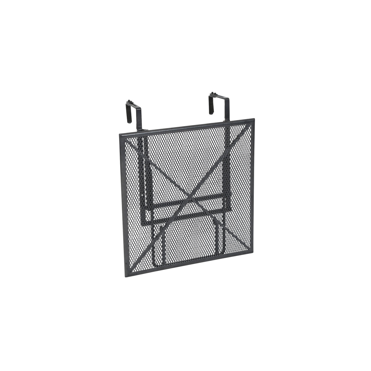 Greemotion Klappbarer Balkontisch Modell „Toulouse“, Tisch zum Aufhängen am Balkongeländer, höhenverstellbar, ca. 70 x 47-79 x 88 cm, eisengrau, Schwarz