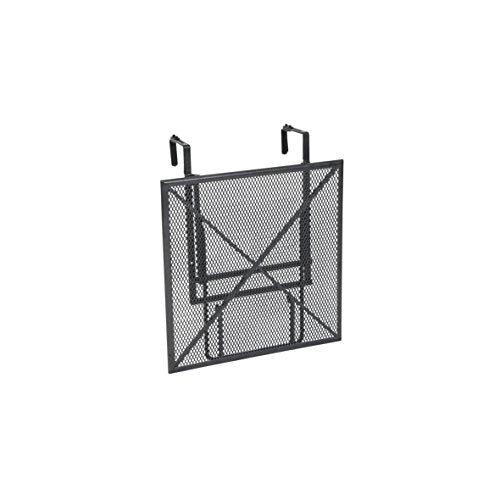 Greemotion Klappbarer Balkontisch Modell „Toulouse“, Tisch zum Aufhängen am Balkongeländer, höhenverstellbar, ca. 70 x 47-79 x 88 cm, eisengrau, Schwarz