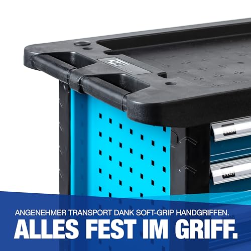 NTG Werkstattwagen mit Werkzeug 220-teilig - 6 Schubladen abschließbar