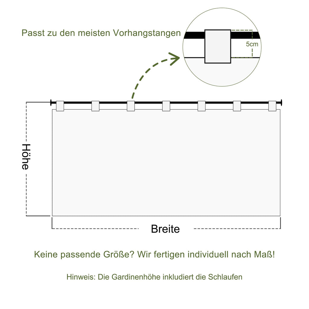 Joyswahl Bistrogardine Voile Schlaufen Scheibengardine Mia 45x90cm Grau