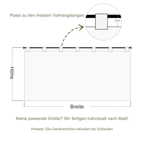Joyswahl Bistrogardine Voile Schlaufen Scheibengardine Mia 45x90cm Grau
