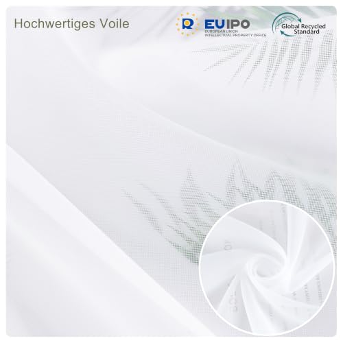 Joyswahl Bistrogardine Voile Schlaufen Scheibengardine Mia 45x90cm Grau