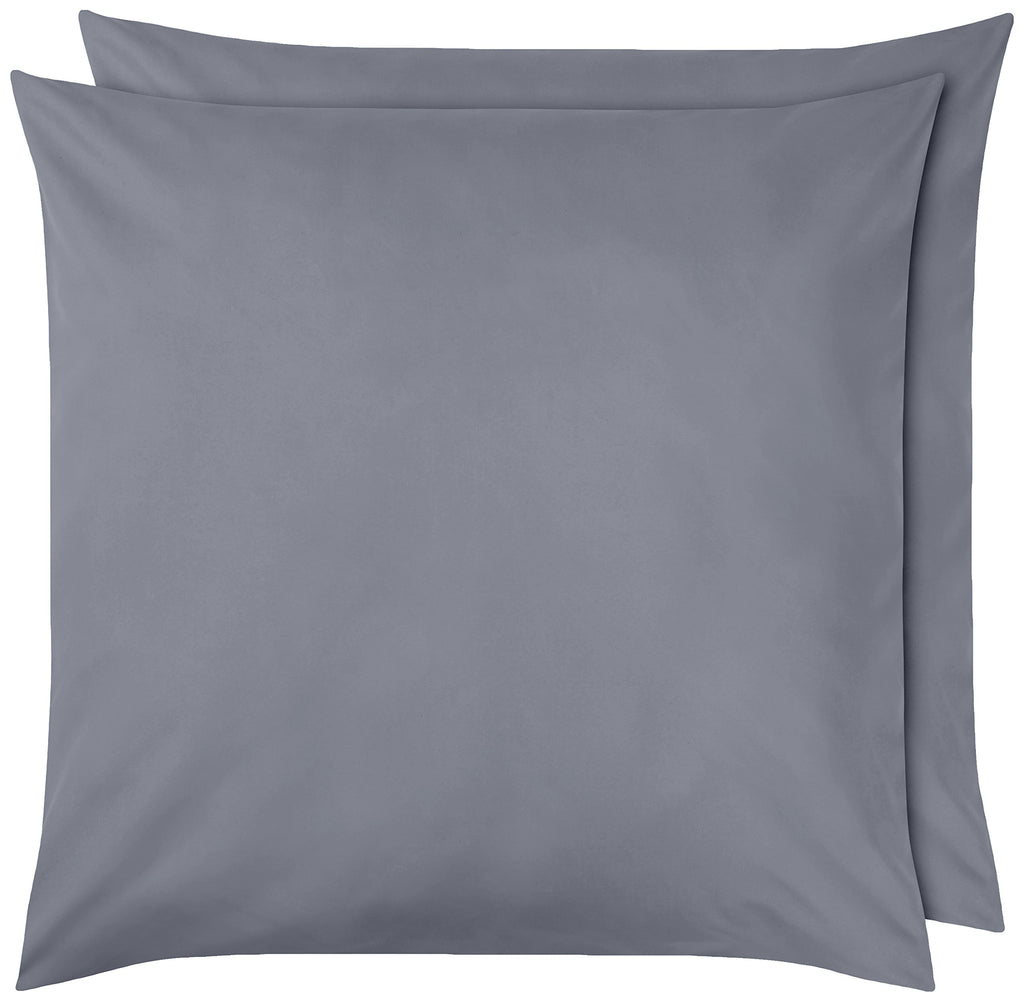 Amazon Basics Mikrofaser Kissenbezug, 80 x 80 cm, 2er-Pack, Dunkelgrau