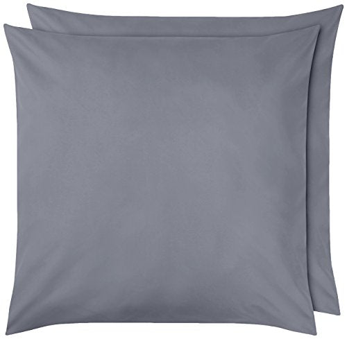 Amazon Basics Mikrofaser Kissenbezug, 80 x 80 cm, 2er-Pack, Dunkelgrau