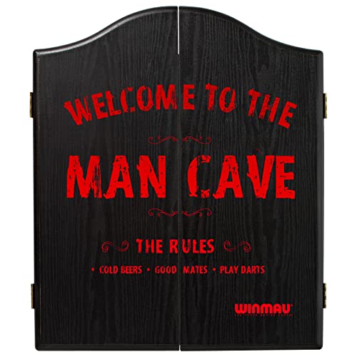 WINMAU Man Cave Deluxe Dartscheibe Schrank