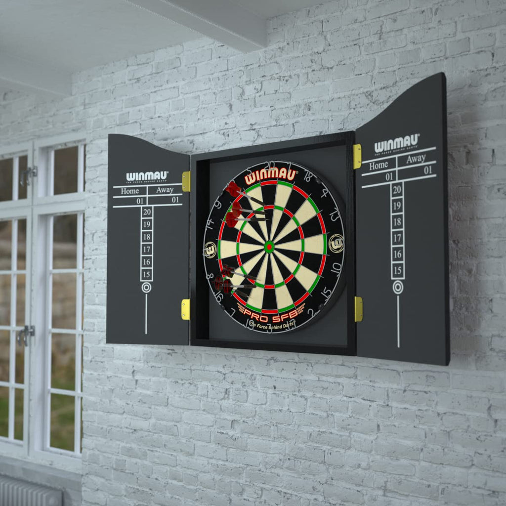 WINMAU Man Cave Deluxe Dartscheibe Schrank