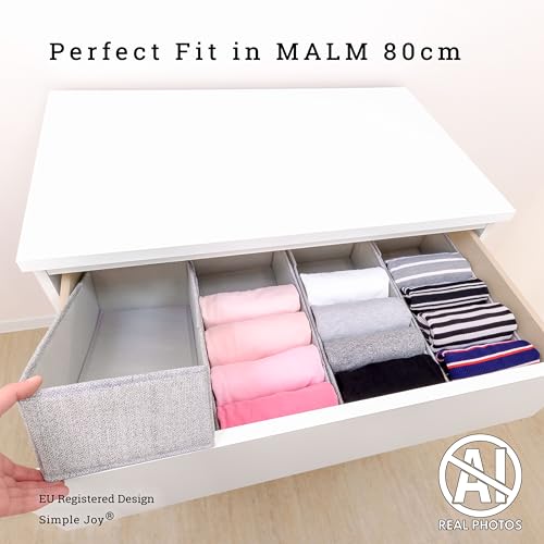 SIMPLE JOY® MALM FileFolding Box passgenau Premium Organizer für IKEA 4Fach
