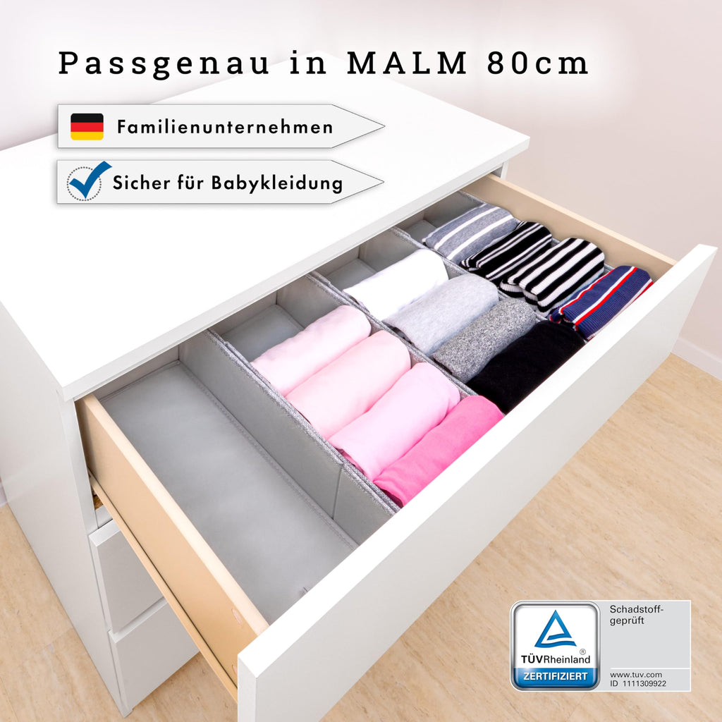 SIMPLE JOY® MALM FileFolding Box passgenau Premium Organizer für IKEA 4Fach