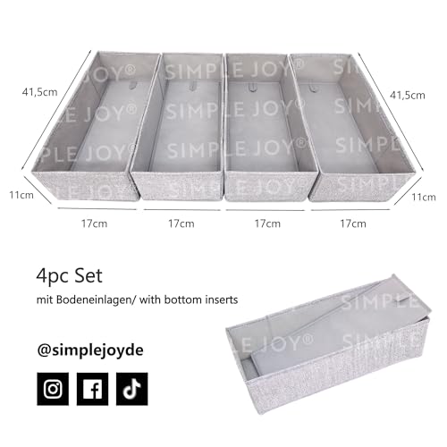 SIMPLE JOY® MALM FileFolding Box passgenau Premium Organizer für IKEA 4Fach