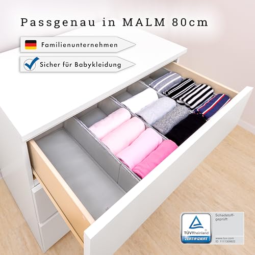 SIMPLE JOY® MALM FileFolding Box passgenau Premium Organizer für IKEA 4Fach