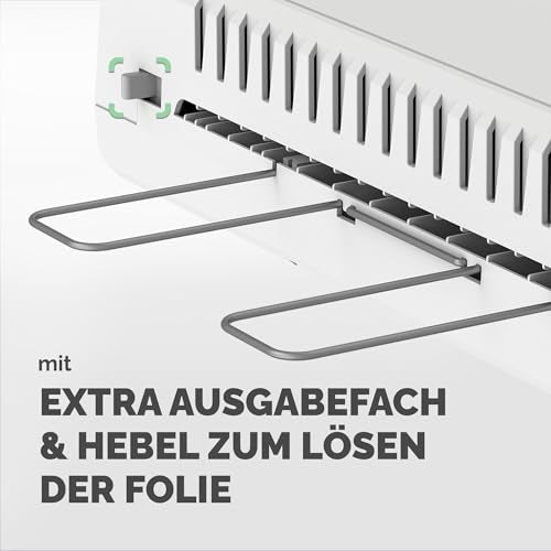 Fellowes Saturn A4 Laminiergerät fürs Büro – InstaHeat, 60 Sek. Aufwärmzeit, Staufreigabe, Auto-Abschaltung – für 80/100/125 Mikron – inkl. 10 Folien – für Zuhause & Büro