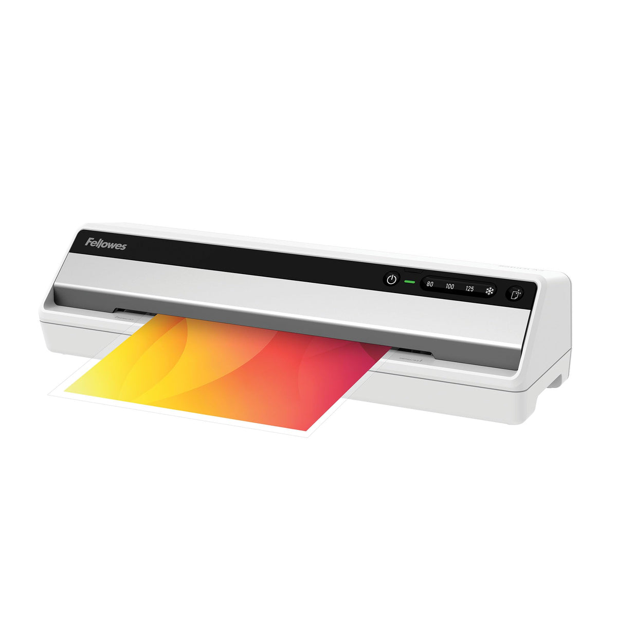 Fellowes Saturn A4 Laminiergerät fürs Büro – InstaHeat, 60 Sek. Aufwärmzeit, Staufreigabe, Auto-Abschaltung – für 80/100/125 Mikron – inkl. 10 Folien – für Zuhause & Büro