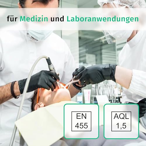 SF Nitrilhandschuhe S Schwarz – 200 Stück Einweghandschuhe, latexfrei