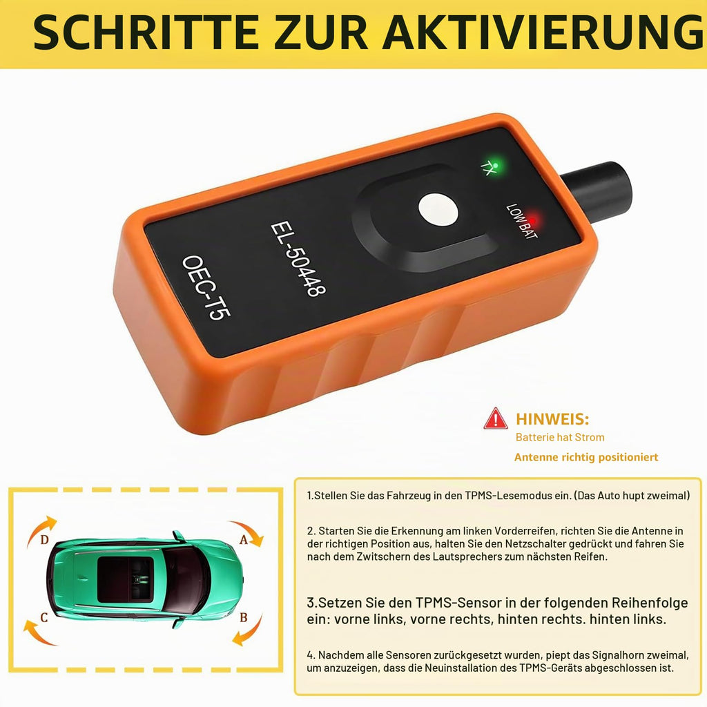RDKS Anlerngerät,TPMS Reifendrucksensor Reset Tool,Reifendruckkontrollsystem Aktivierungsgerät,OEC-T5 RDKS Anlernsystem,Reifendruckmessgerät für GM Buick Chevy