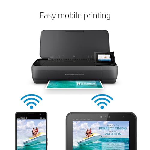HP Officejet 250 Mobile Aio Tintenstrahldrucker A4 WiFi schwarz – Multifunktionsgerät Tintenstrahldrucker Thermo, 600 x 600 DPI, 600 x 600 DPI, A4, 216 x 356 mm, Farbe