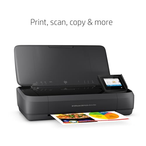 HP Officejet 250 Mobile Aio Tintenstrahldrucker A4 WiFi schwarz – Multifunktionsgerät Tintenstrahldrucker Thermo, 600 x 600 DPI, 600 x 600 DPI, A4, 216 x 356 mm, Farbe