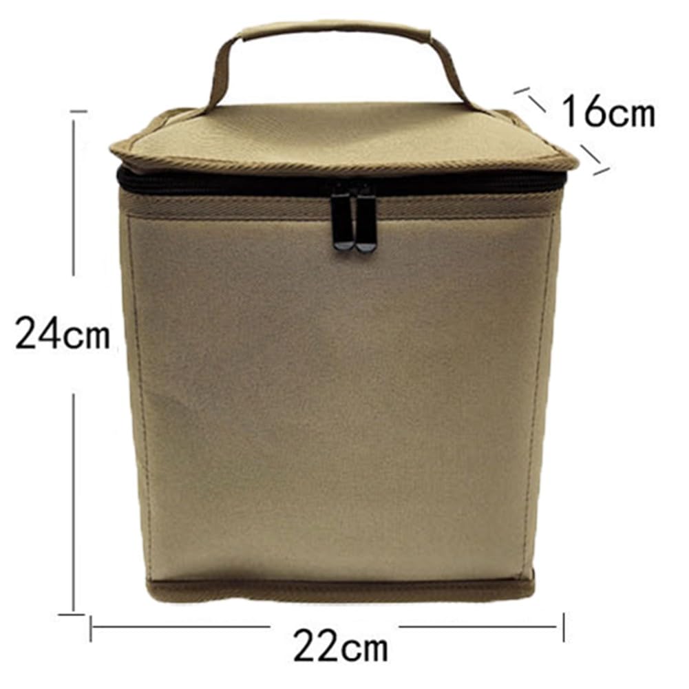 Tragbare Gasflaschen Tasche aus strapazierfähigem Oxfürdstoff für Camping Kocher Zubehör, Organizer mit separaten Fächern, 24 x 22 x 16 cm, 152 g