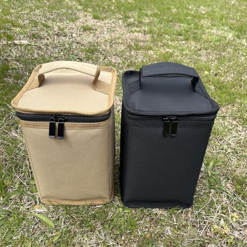 Tragbare Gasflaschen Tasche aus strapazierfähigem Oxfürdstoff für Camping Kocher Zubehör, Organizer mit separaten Fächern, 24 x 22 x 16 cm, 152 g