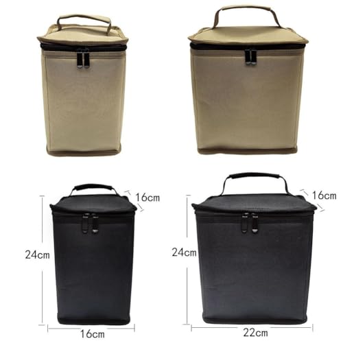 Tragbare Gasflaschen Tasche aus strapazierfähigem Oxfürdstoff für Camping Kocher Zubehör, Organizer mit separaten Fächern, 24 x 22 x 16 cm, 152 g
