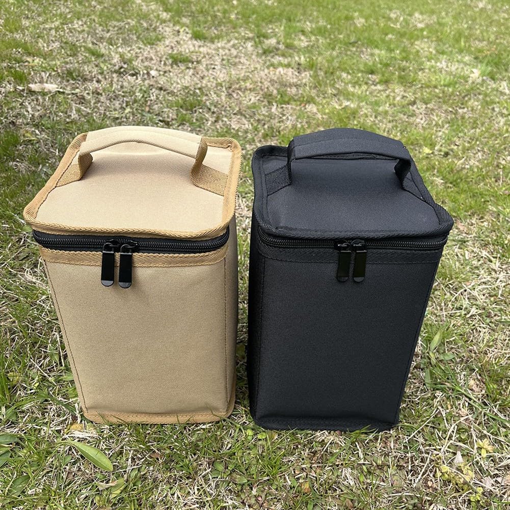Tragbare Gasflaschen Tasche aus strapazierfähigem Oxfürdstoff für Camping Kocher Zubehör, Organizer mit separaten Fächern, 24 x 22 x 16 cm, 152 g