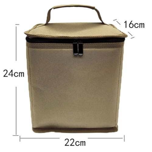 Tragbare Gasflaschen Tasche aus strapazierfähigem Oxfürdstoff für Camping Kocher Zubehör, Organizer mit separaten Fächern, 24 x 22 x 16 cm, 152 g