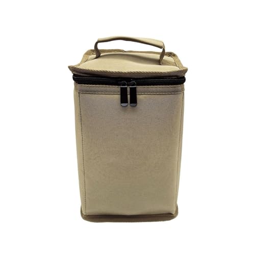 Tragbare Gasflaschen Tasche aus strapazierfähigem Oxfürdstoff für Camping Kocher Zubehör, Organizer mit separaten Fächern, 24 x 22 x 16 cm, 152 g