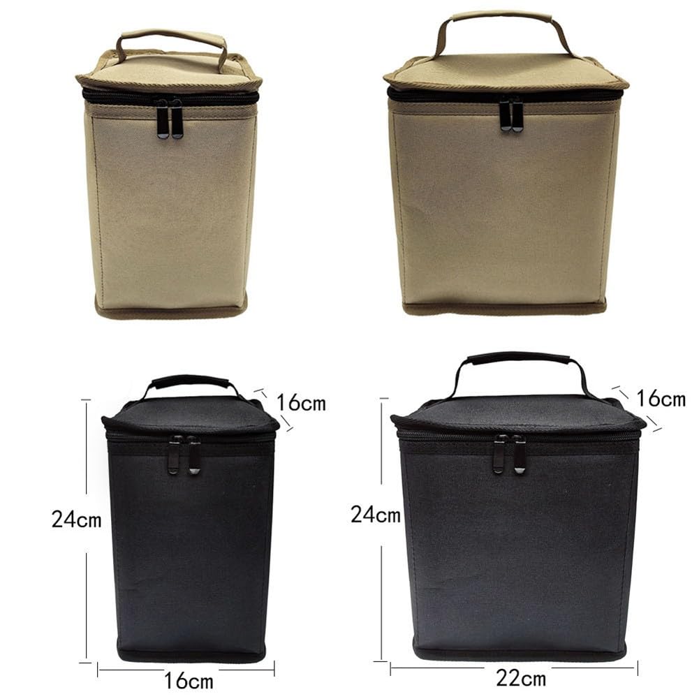 Tragbare Gasflaschen Tasche aus strapazierfähigem Oxfürdstoff für Camping Kocher Zubehör, Organizer mit separaten Fächern, 24 x 22 x 16 cm, 152 g