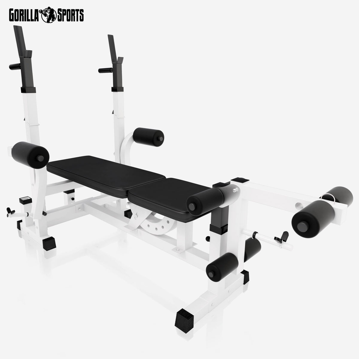 GORILLA SPORTS® Hantelbank mit Gewichten, 40/70/100 kg, 170 cm Hantelstange