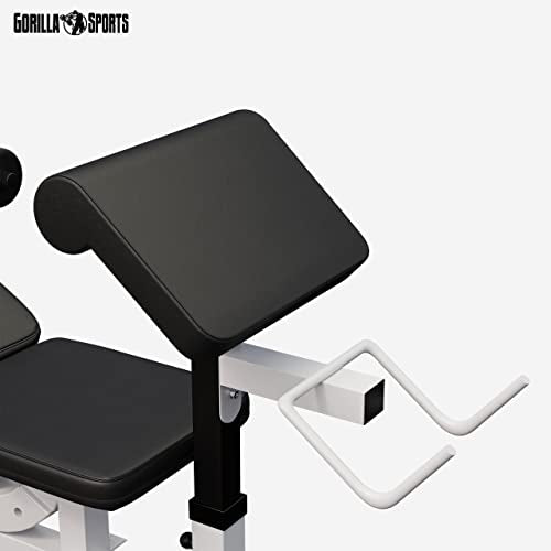 GORILLA SPORTS® Hantelbank mit Gewichten, 40/70/100 kg, 170 cm Hantelstange