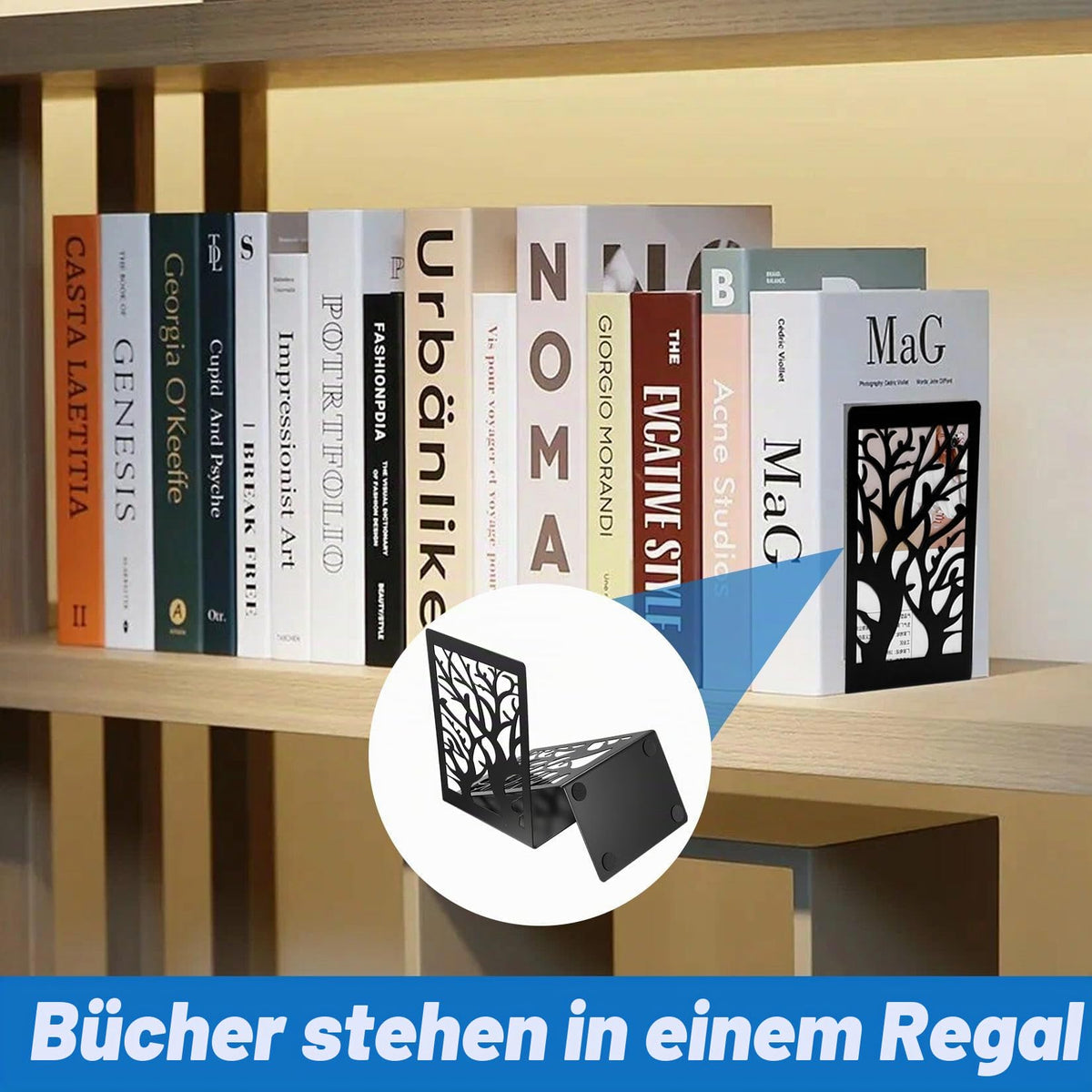 2 Parr/4 Stück Buchstützen Metall Schwarz, Bücherhalter für Regal Bücherstützen, Buchhalter Regal, CD Book Holder Shelf Bücherstopper für Büro Zuhause Schule Bookends(12 x 16 x 9.5 cm)