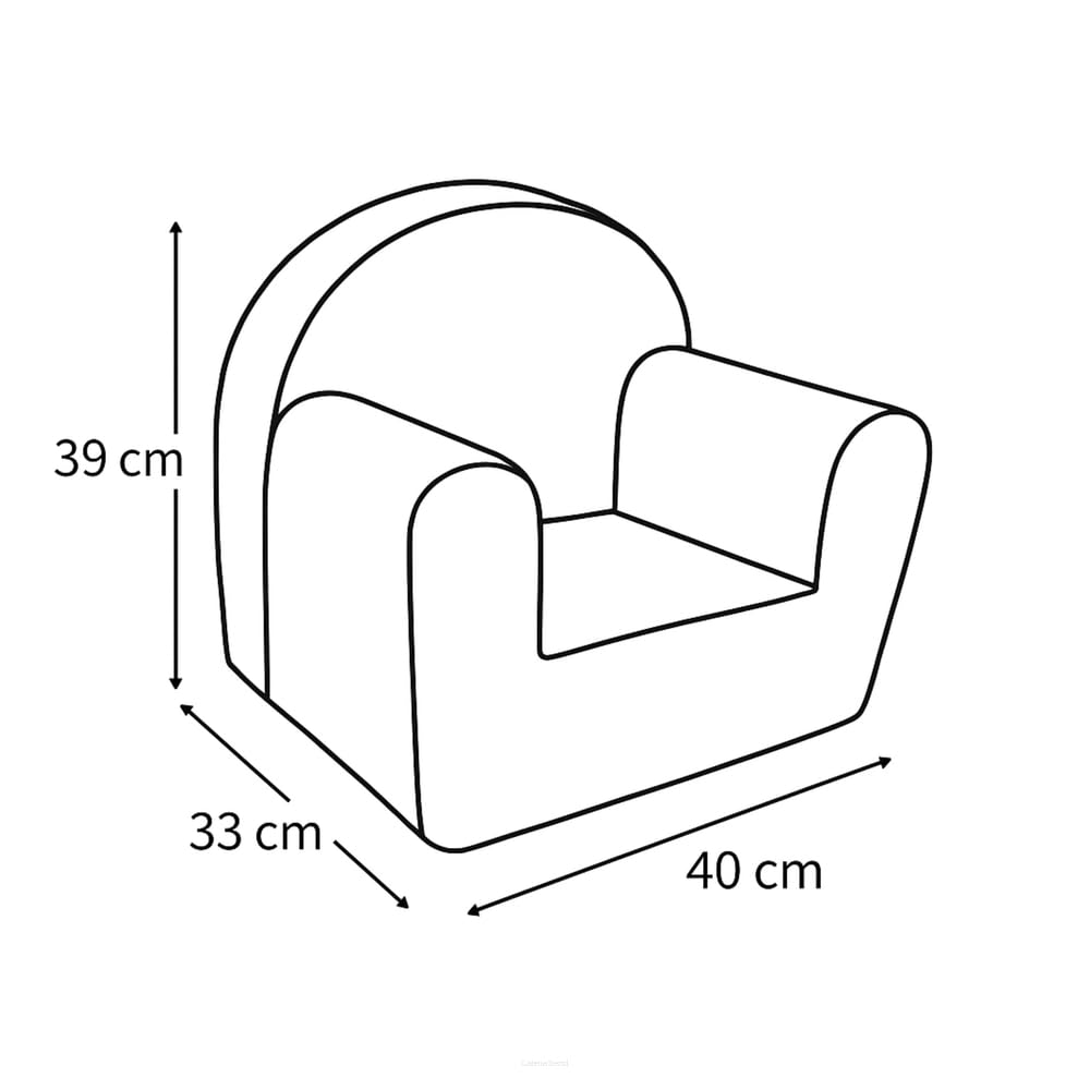 FORTISLINE Kindersessel MINI 40 x 39 x 33 cm - Kinderzimmer Sessel aus Mikrofaser mit Schaumstofffüllung, abnehmbarem waschbarem Bezug, Oeko-TEX, handgefertigt in der EU