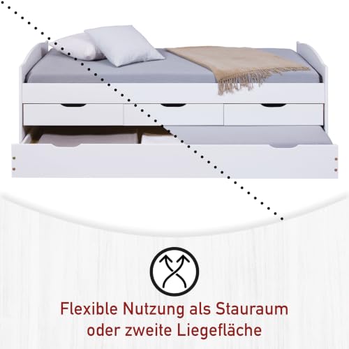 Inter Link Funktionsbett Stauraum Schubladen Massivholz Lattenrost 90x200cm
