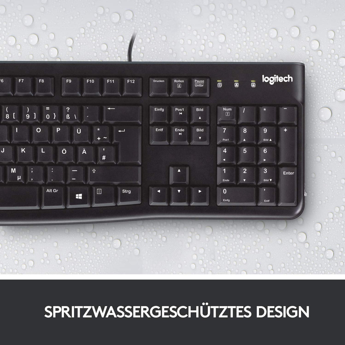 Logitech K120 Kabelgebundene Business Tastatur für Windows und Linux