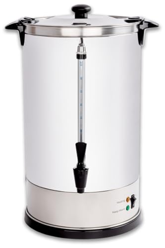 Beeketal 'BGK16' Gastro Rundfilter Kaffeemaschine 16 Liter, Edelstahl Filterkaffeemaschine doppelwandig mit 2 Heizsystemen (Brühen/Warmhalten), Füllstandsanzeiger und rosftreiem Permanent-Filter